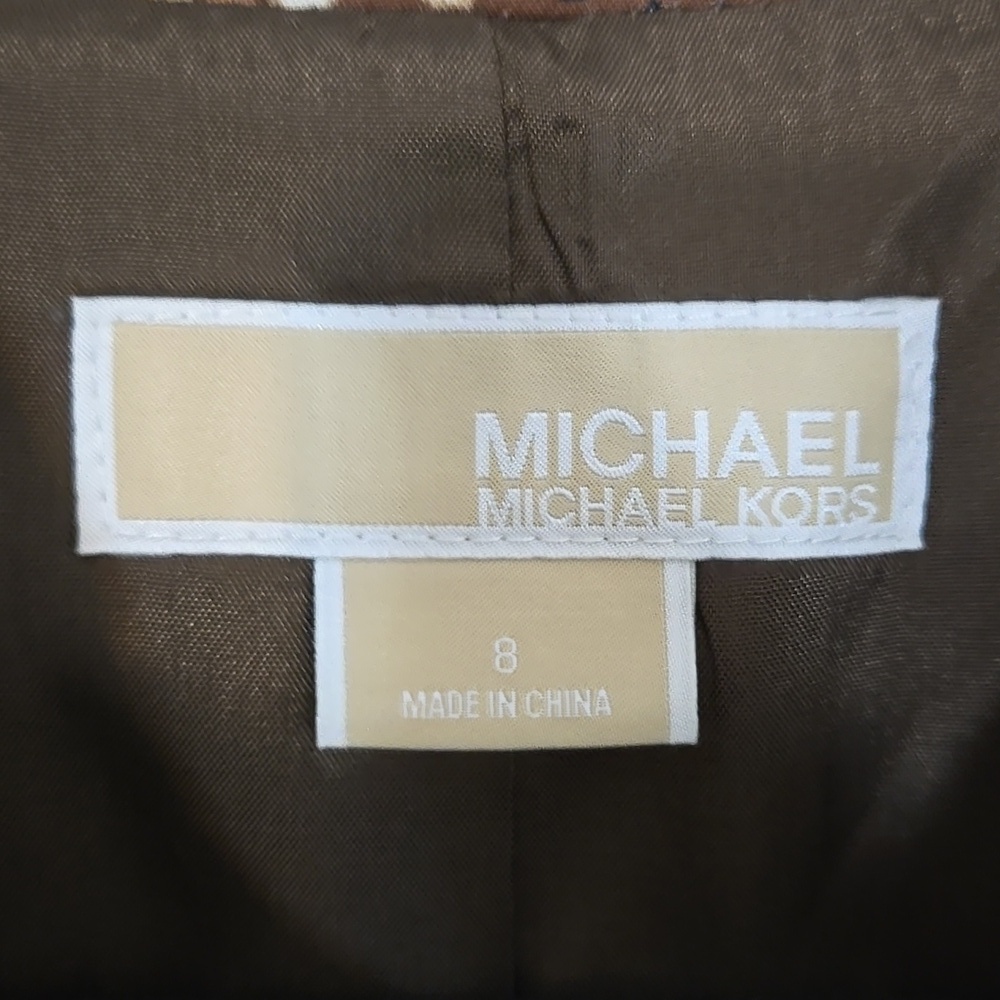 Michael By Michael Kors Snakeskin Jacket Coat Size 8 - Picture 2 of 6